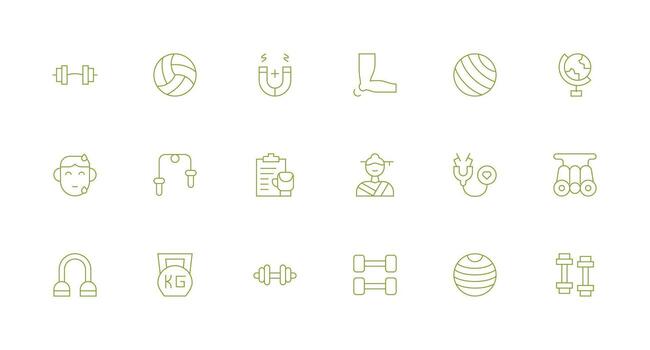 Minimal Line Icons from Physical Set with 18 Vectors Design Ready Icon Set for Teams