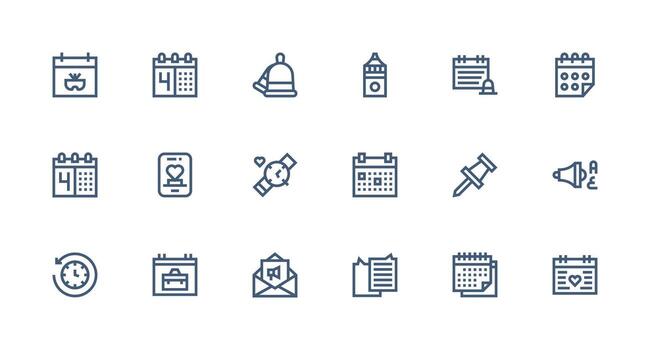 recordatorio visual paquete conteniendo 18 fuerte carrera línea íconos completar icono conjunto para móvil aplicaciones vector