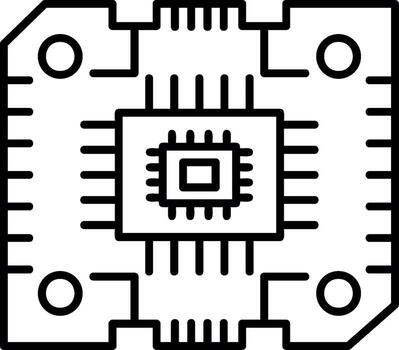 chip de procesador de computadora vector