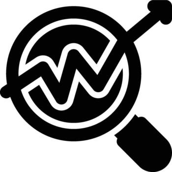 Share Index, Stock Analysis, Tracking Glyph Solid Icon vector