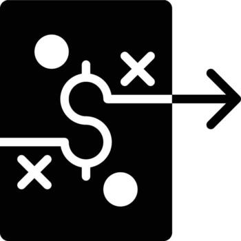 Exit Strategy, Exit, Strategy Glyph Solid Icon vector