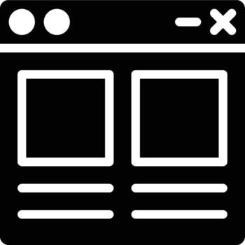 usuario interfaz, ui, frente final glifo sólido icono vector