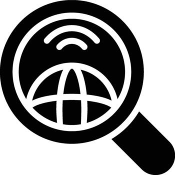 Website Analytic, Analytics, Analysis Glyph Solid Icon vector