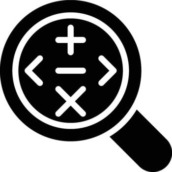 Search, Operators, Parameter Glyph Solid Icon vector