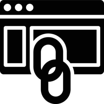 Hyperlink, Link, Web Glyph Solid Icon vector