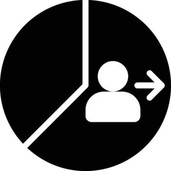 Exit Rate, Traffic, Analysis Glyph Solid Icon vector