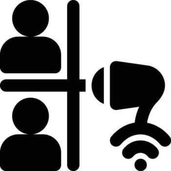 segmentación, segmentación, focalización glifo sólido icono vector