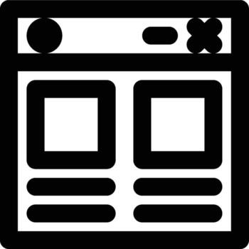 User Interface, UI, Front End Outline Icon vector