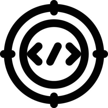 rastreo guion, rastreo códigos, codificación contorno icono vector