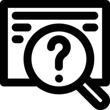 Queries, Query, Searching Outline Icon vector