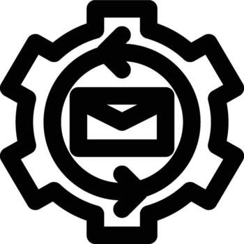 Email Automation, Automation, Email Outline Icon vector