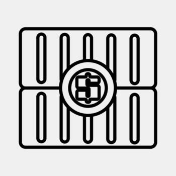 icono envase costos exportar importar elementos. icono en línea estilo. vector