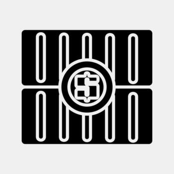 icono envase costos exportar importar elementos. icono en glifo estilo. vector