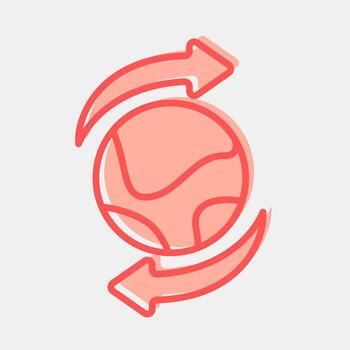 Icon import export. Export import elements. Icon in two tone style. vector