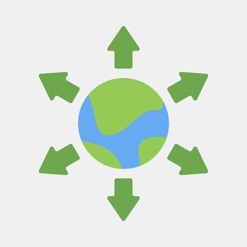 Icon export. Export import elements. Icon in flat style. vector