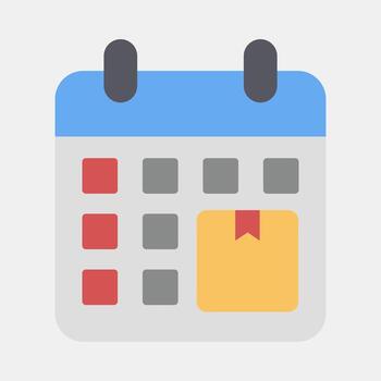 icono entrega cronograma. exportar importar elementos. icono en plano estilo. vector