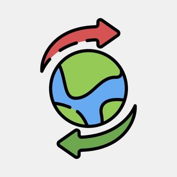 Icon import export. Export import elements. Icon in filled line style. vector