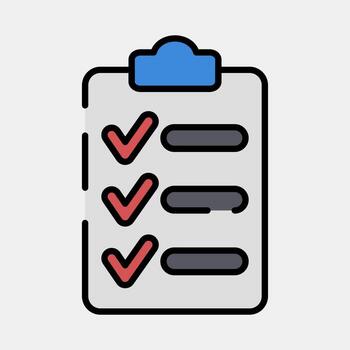 Icon checklist. Export import elements. Icon in filled line style. vector