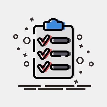 Icon checklist. Export import elements. Icon in MBE style. vector