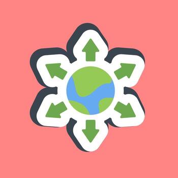 Sticker export. Export import elements. vector