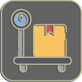 icono ponderación. exportar importar elementos. icono en en relieve estilo. vector