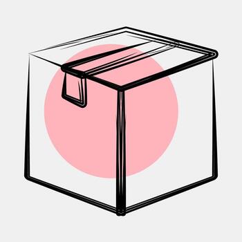 Icon package. Export import elements. Icon in color spot style. vector