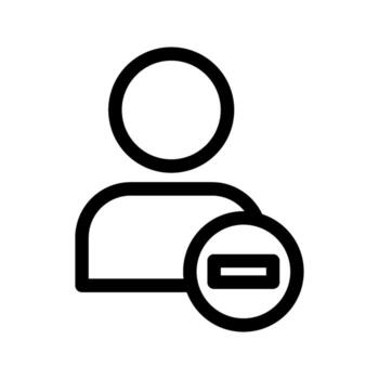 Illustration of Delete User Line Icon vector