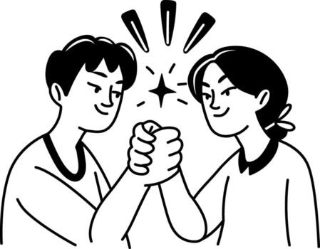 A sketchy style icon depicting support vector