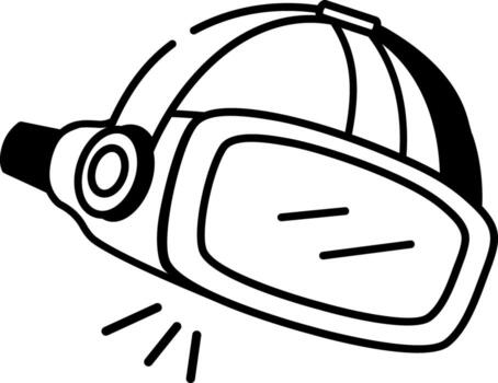 A sketchy style icon showing a vr device vector