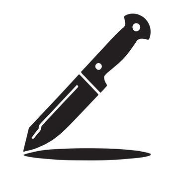 sólido calificación cuchillo precisión herramienta icono vector