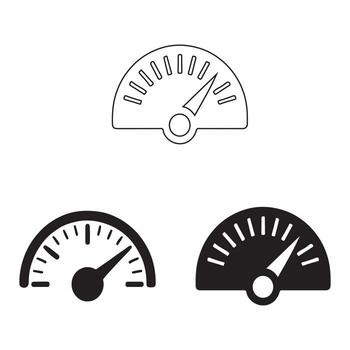 lleno conjunto de sólido profundidad calibre íconos vector