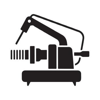 Durable pipe threading machine solid design vector