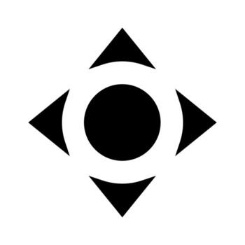 Center cursor icon for digital interface editable symbols vector