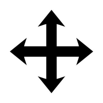 diagonal flecha cursor para digital interfaz editable símbolos vector