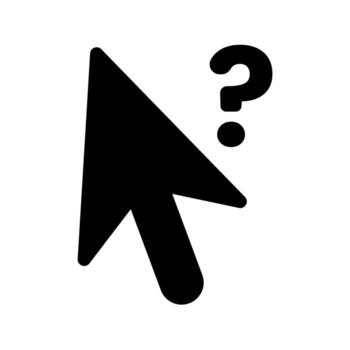 Question sign cursor for digital interface editable symbols vector
