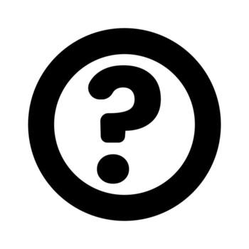 Question mark for digital interface editable symbols vector