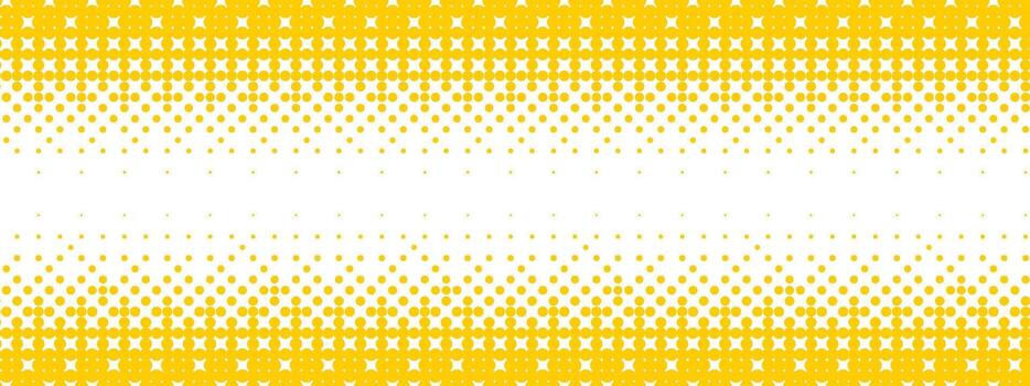 amarillo mapa de bits degradado textura. desvanecimiento pixelado 8 poco gradación modelo. repitiendo vacilar trama de semitonos antecedentes. trama juego halfton patrón horizontal cómic popular Arte cubrir fondo vector