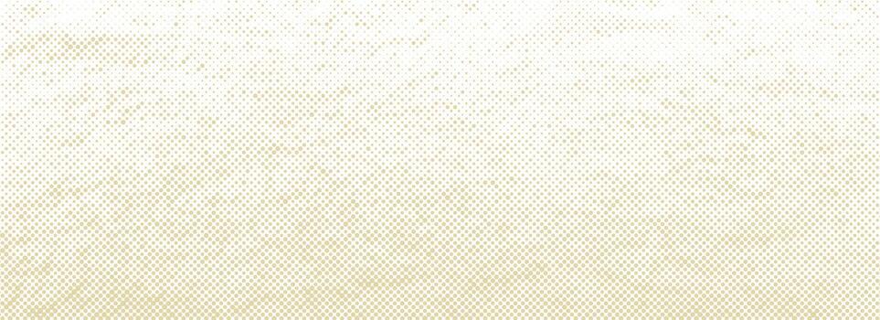 Weathered beige halftone background. Light cream pixelated paper texture. Retro craft ecru wallpaper. Grunge grainy gradient overlay. Dotted dirty canvas material backdrop. Halfton patern vector