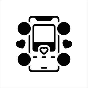 sólido icono plataforma social vector