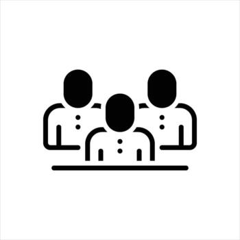 Solid icon human-beings vector