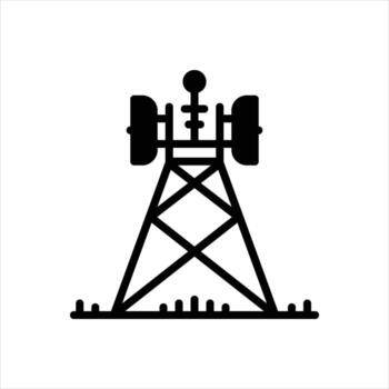 Solid icon ethernet-tower vector