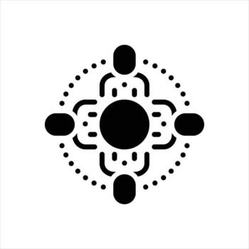 sólido icono Alianza vector