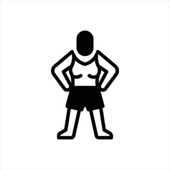 Solid icon body-language vector