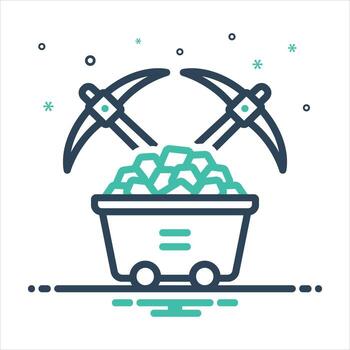 Mix icon open-pit vector