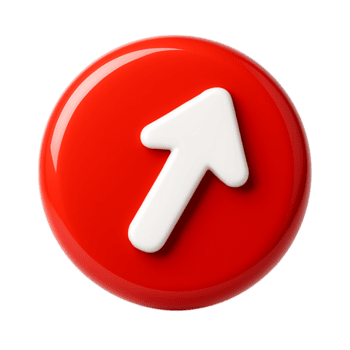 A red button with an arrow pointing up png