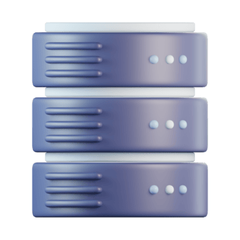 Relational Database Stack 3D Icon png