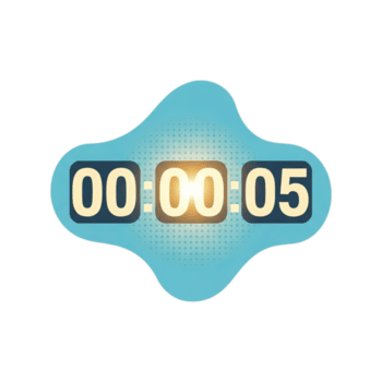 uma azul relógio com a palavras 5 minutos em isto png