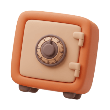 3d rendere di un' sicuro sicuro scatola con un' combinazione serratura simboleggiante protezione e finanziario sicurezza. png