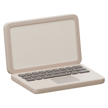 minimalista 3d hacer de un abierto ordenador portátil computadora. png