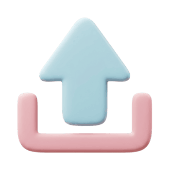 Pastel Upload Icon A Symbol of Digital Transfer and Data Submission. png